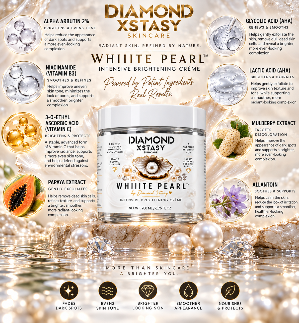 WHIIITE PEARL INTENSIVE BRIGHTENING CRÈME (5X STRONG!!!)